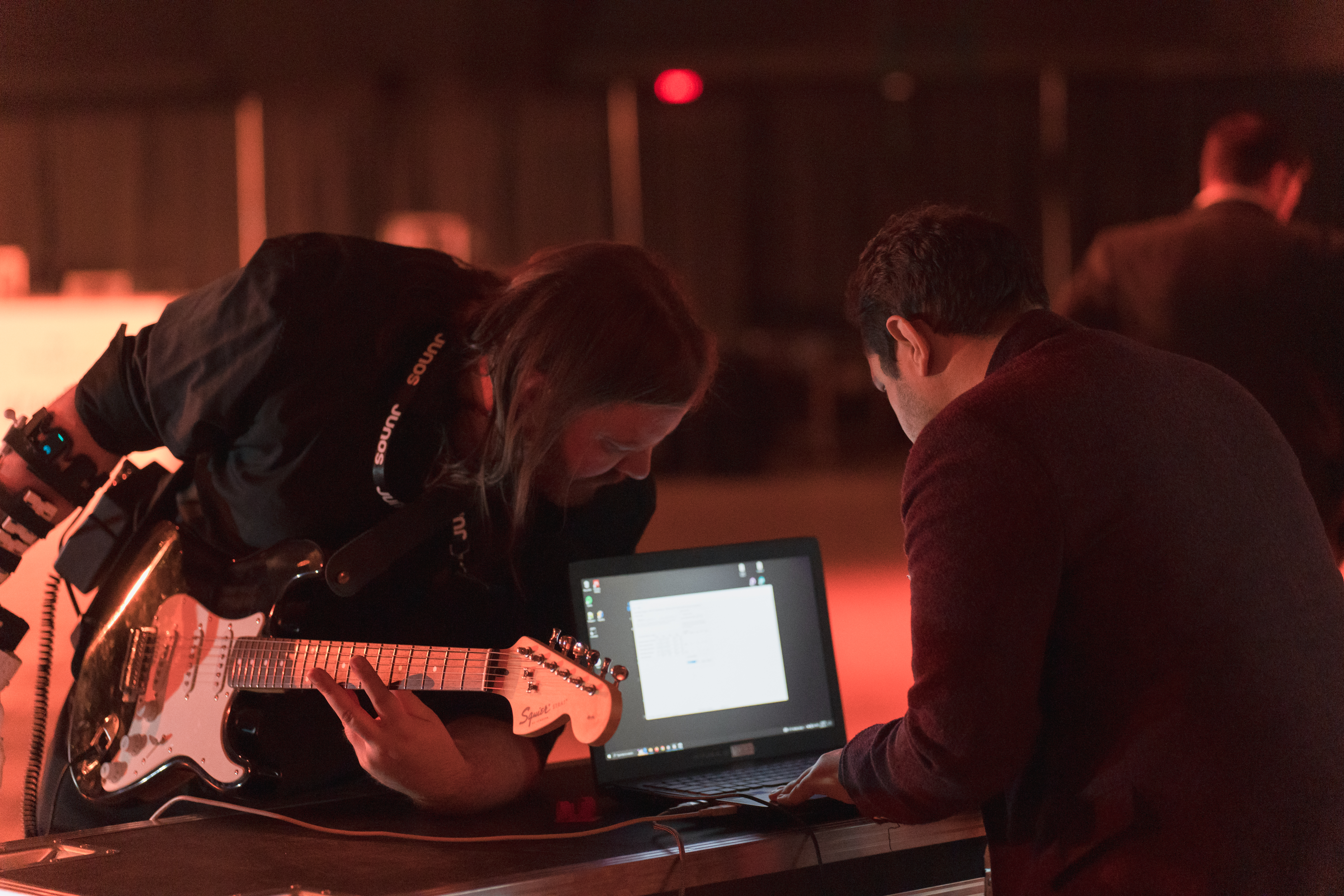 Setting up the activation for AMII at the Juno awards 2023